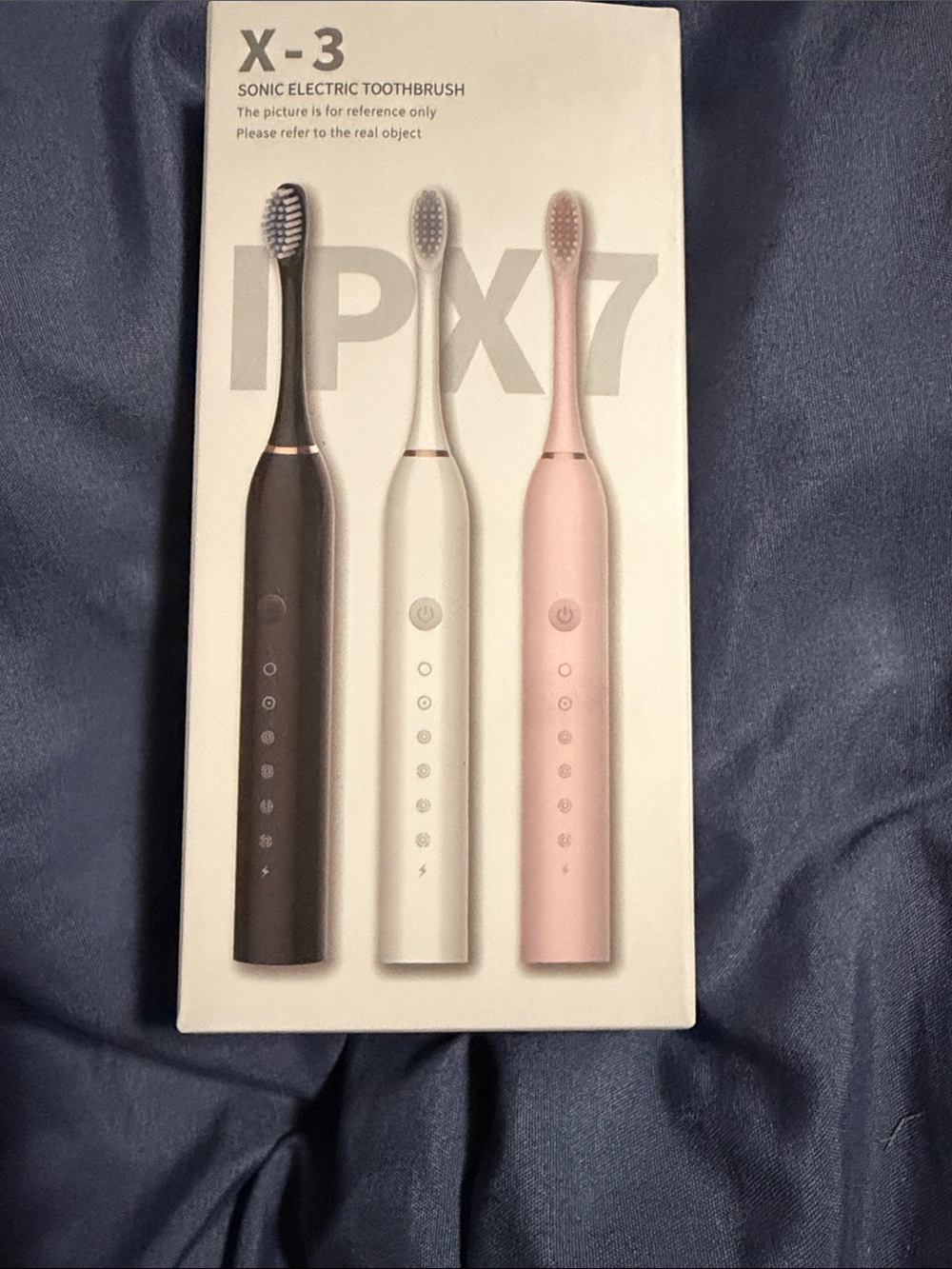 X-3 Sonic Electric Toothbrush Trio - Black, White, Pink